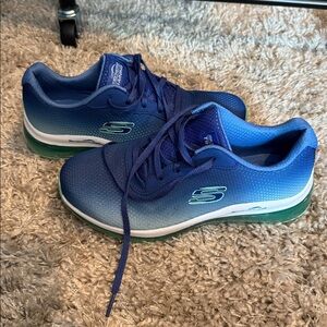Women’s Skechers Blue Memory Foam Sneakers. Very minimal wear.